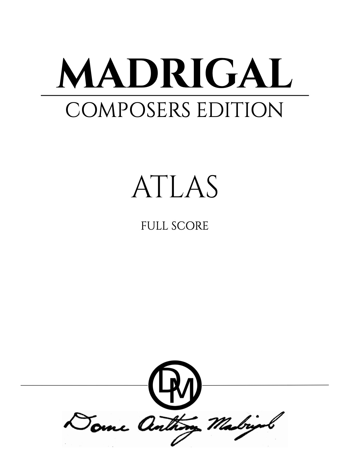 ATLAS - FULL SCORE