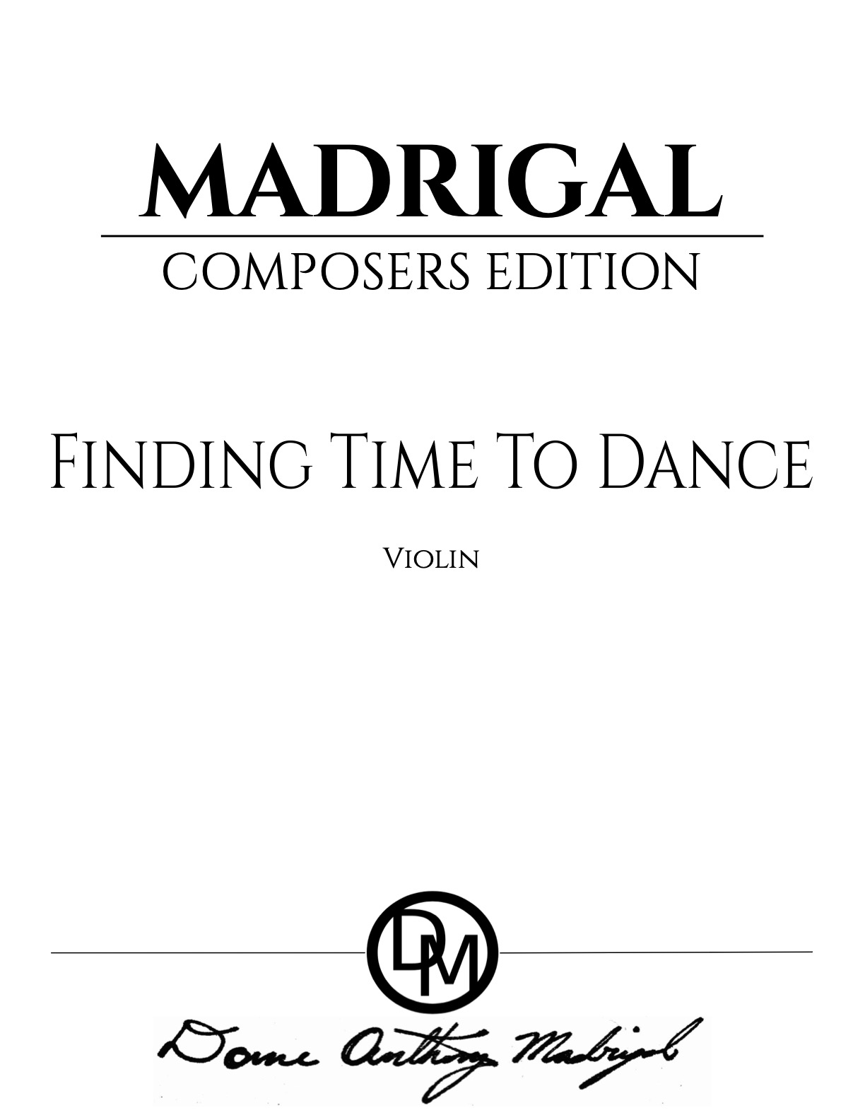 Finding Time To Dance - VIOLIN